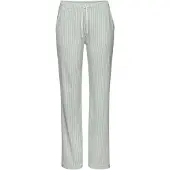 s.Oliver Pyjamahose , Damen, Gr. 36/38, N-Gr, grün (grün, gestreift), Single Jersey, Obermaterial: 50% Baumwolle, 50% Viskose, gestreift, bequem lang, Hosen Pyjamahose, mit seitlichen Eingrifftaschen