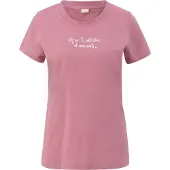 s.Oliver Pyjamaoberteil pink Gr. 40/42 für Damen. Rundhals und Print. Bequem. Nachhaltig.