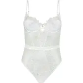 LASCANA Stringbody aus edler Spitze und schimmerndem Soft-Mesh, sexy Dessous