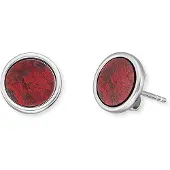 Engelsrufer ERE-RJ-ST Silber Damen-Ohrstecker Ohrringe Kraftstein Roter Jaspis
