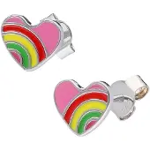 Trendor 41669 Kinder-Ohrringe Silber 925 Herz Ohrstecker