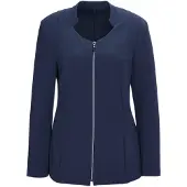 Goldner Strukturblazer mit Rundhalsausschnitt in blau | Gr.: 48