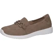 Caprice Damen Slipper Zierspange Wechselfußbett Leder 9-24708-42, Größe:36 EU, Farbe:Braun