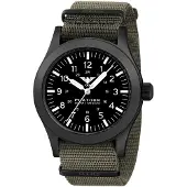KHS PLABSS.NSGO Armbanduhr Platoon Stahl Solar Olivgrün/Schwarz