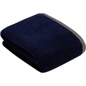 Bugatti Badetuch "Prato", (1 St., Badetuch 100 x 150 cm), Uni Farben, mit melierter Optik im Saum