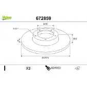 Valeo Bremsscheibe COATED 672859