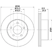 Hella Bremsscheibe 8DD 355 108-591