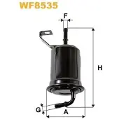 WIX FILTERS Kraftstofffilter WF8535 für TOYOTA LAND CRUISER (KDJ12, GRJ12) Leitungsfilter