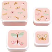 A Little Lovely Company Lunchbox-Set, Schmetterling