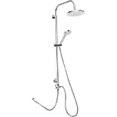 Cornat Duschsystem Round Neo, verchromt, ohne Armatur, Maße Regendusche Ø 20 cm