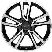 Alutec 18 Zoll Alufelge Tormenta 18"x7" 5x114.3 PCD ET40 66.10mm Felge Schwarz Frontpoliert