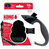 Kong Retractable Leash Terrain - Schwarz - L