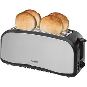 Tristar BR-1046 Toaster, 4 Scheibe(n), Schwarz, Edelstahl, Edelstahl, Tasten, Drehregler, 1400 W, 230 V