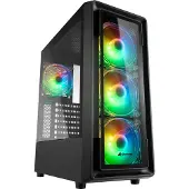 Sharkoon TK4 RGB, Midi Tower, PC, Schwarz, ATX, micro ATX, Mini-ITX, Multi, Taschenlüfter
