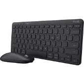 Trust Lyra, Kabellos, RF Wireless + Bluetooth, Scherenschalter, QWERTY, Schwarz, Maus enthalten