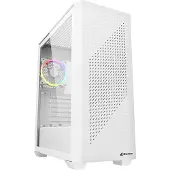 Sharkoon VS9 RGB, Midi Tower, PC, Weiß, ATX, micro ATX, Mini-ATX, Heimbüro, 15,8 cm