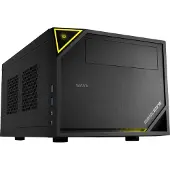 Sharkoon SHARK ZONE C10, PC, Schwarz, Gelb, Mini-ITX, Metall, Gaming, 15 cm