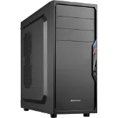 Sharkoon VS4-V, Midi Tower, PC, Schwarz, ATX, micro ATX, Mini-ITX, 16 cm, 38,5 cm