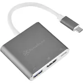 Silverstone SST-EP08C, USB 3.2 Gen 1 (3.1 Gen 1) Type-C, 100 W, 2.0a, Anthrazit, 24 Hz, HDMI, USB 3.2 Gen 1 (3.1 Gen 1) Type-A, USB 3.2 Gen 1 (3.1 Gen 1) Type-C