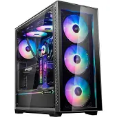 DeepCool MATREXX 70 ADD-RGB 3F, Midi Tower, PC, Schwarz, ATX, EATX, micro ATX, Mini-ITX, ABS Synthetik, SPCC, Gehärtetes Glas, Gaming
