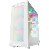 Sharkoon REV300, Tower, PC, Weiß, ATX, EATX, micro ATX, Mini-ITX, Gehärtetes Glas, Taschenlüfter