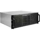 Inter-Tech 4U 40240, Rack, Server, Schwarz, Grau, ATX, micro ATX, Mini-ATX, Mini-ITX, Stahl, Alarm, HDD, Netzwerk, Leistung