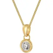 Trendor 68718 Damen-Halskette 925 Silber Goldplattiert mit Zirkonia