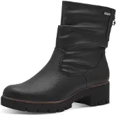 Tamaris Damen Stiefelette Warmfutter Reißverschluss Raffung Blockabsatz 1-26438-43, Größe:41 EU, Farbe:Schwarz