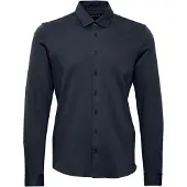 Casual Friday Langarmhemd "Langarmhemd CFArthur", Herren, Gr. XL, N-Gr, schwarz (schwarz navy), Obermaterial: 72% Baumwolle CO. 24% Polyester PES. 4% Elasthan EL., Hemden Langarmhemd
