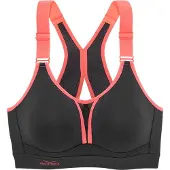 Venice beach Sport-BH in anthrazit-koralle | Gr.: 80D