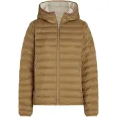 Tommy Hilfiger Steppjacke "REVERSIBLE LW PADDED JACKET" mit Kapuze mit reversible Tragemöglichkeit, leichte Wattierung, Logo-Patch