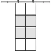 vidaXL Schiebetür mit Beschlag 90x205 cm Hartglas und Aluminium