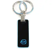 Piquadro Schlüsselanhänger Blue Square Two-Ring Keychain Nero