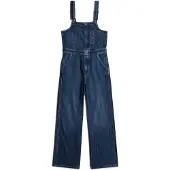 G-Star Straight Leg Zip Latzhose - Dunkelblau - Damen - XS