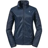 Schöffel Outdoorjacke SCHÖFFEL "Jacket Bygstad L", Damen, Gr. 46, blau (8180, blau), Oberstoff : 100% Nylon, regular fit, hoch geschlossener Ausschnitt, Jacken Outdoorjacke