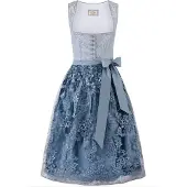 Stockerpoint Langes Dirndl "Sidonia" in rauchblau | Gr.: 36