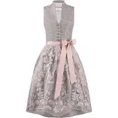 Stockerpoint Madlenka Damenkleid, hochgesloten mit kanten Schürze