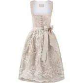 Stockerpoint Langes Dirndl "Sidonia" in creme | Gr.: 36