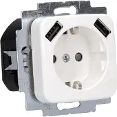 Busch Jaeger 20 EUCB2USB-214 Schuko 2x USB-Steckdose Reflex SI/SI Linear 2CKA002011A6264 20 EUCB2USB-214