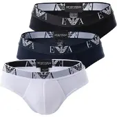 Emporio Armani Slip "Slip 3er Pack", Herren, Gr. S, bunt (weiß, schwarz, marine), Obermaterial: 95% Baumwolle CO. 5% Elasthan EL., Unterhosen Slip