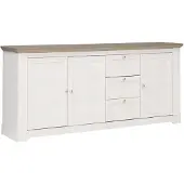 Die Möbelfundgrube Sideboard Schneeeiche 205 cm 3-türig - ILOPPA