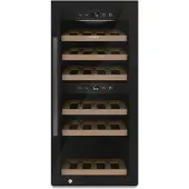 Caso WineExclusive 24 Smart, Weinkühler mit Kompressor, Freistehend, 24 Flasche(n), 60 W, G, Schwarz