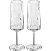 Koziol Sektglas "CLUB No. 14", (Set, 2 tlg., 2er Set), unzerbrechlich,recycelbar,spülmaschinengeeignet, 100ml