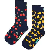 Happy socks Unisex Socken, 2er Pack - Classic Crew, Organic Cotton, Farbmix