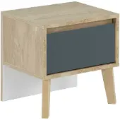 CALICOSY NACHTTISCH 1 Schublade Larvik - Französische Herstellung - 42/36/41 cm