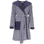 Esprit Bademantel Striped Hoody Women Navy Blue-S