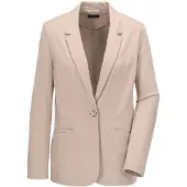 Goldner Damenblazer mit Reverskragen und Paspeltaschen in kiesel | Gr.: 52