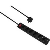 Helos 262811, 5 m, Drinnen, 1,5 mm², Schwarz, 6 AC-Ausgänge, 230 V
