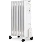 Oceanic Elektrischer Ölradiator – 2000 Watt – – 3 Leistungsstufen – 9 Heizelemente – Mobil – Weiß