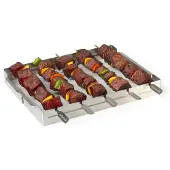 Barbecook 2230026000 Grillspießhalter, Edelstahl für 5 Spieße